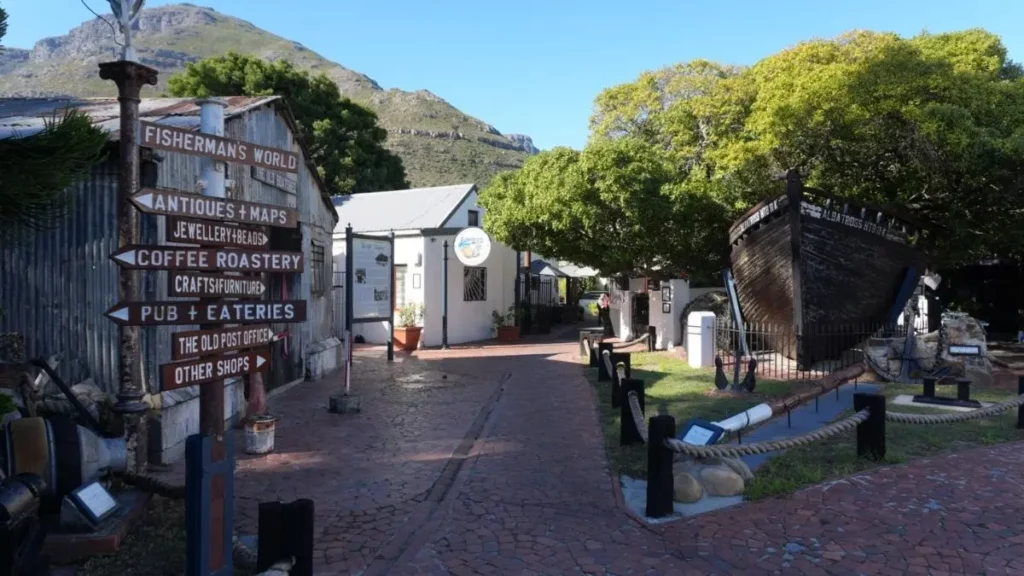 paved walkways and old cottages at Fisherman's World