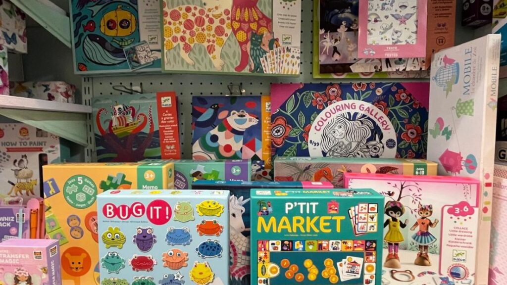 variety of Djeco toys