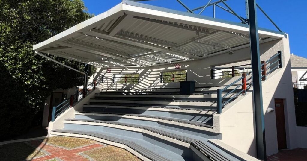 covered seating in the amphitheatre